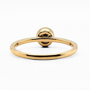 14kt Yellow Gold 0.51ct Bezel-Set Round Lab Grown Diamond Ring