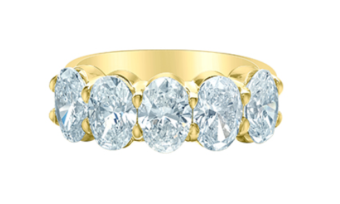 14kt Yellow Gold 1.92 TDW Oval Lab Grown Diamond Band