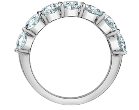 14kt White Gold 1.79 TDW Oval Lab Grown Diamond Band