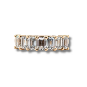 14kt Yellow Gold 1.82 TDW Emerald Cut Lab Grown Diamond Band