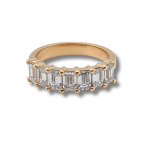 14kt Yellow Gold 1.82 TDW Emerald Cut Lab Grown Diamond Band