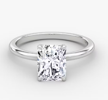 14kt White Gold  1.00 TDW Radiant Cut Lab Grown Diamond Ring