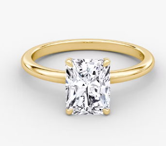 14kt Yellow Gold 0.50ct Princess Cut Lab Grown Diamond Ring