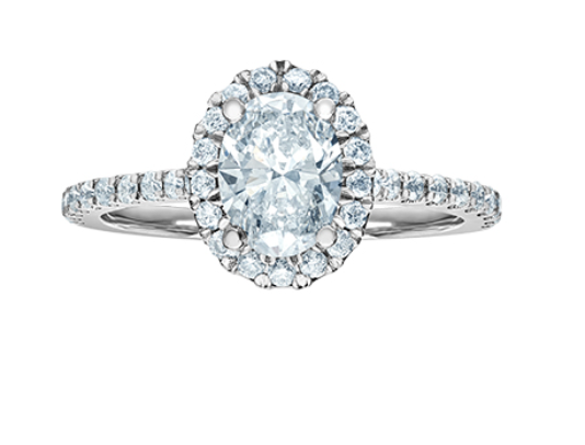 14kt White Gold 1.92 TDW Oval Cut Lab Grown Diamond Ring
