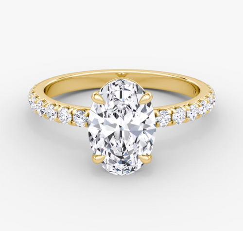 14kt Yellow Gold 2.21 TDW Oval Cut Lab Grown Diamond Ring