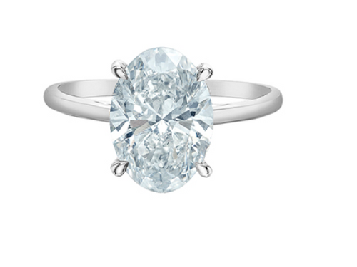 14kt White Gold 1.45 TDW Oval Cut Lab Grown Diamond Ring