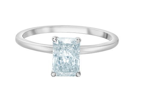 14kt White Gold  1.06 TDW Radiant Cut Lab Grown Diamond Ring