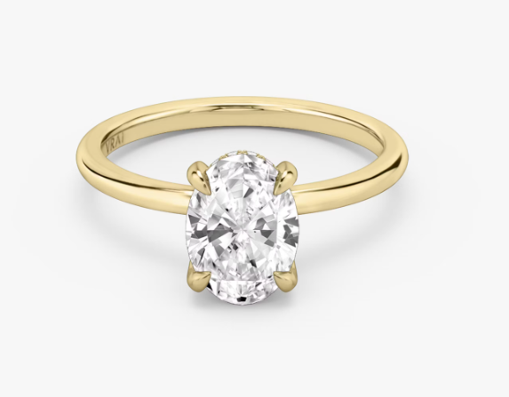 14kt Yellow Gold 1.04ct Oval Lab Grown Diamond Ring