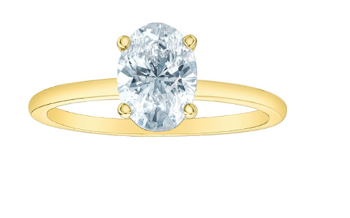 14kt Yellow Gold 1.03 TDW Oval Lab Grown Diamond Ring