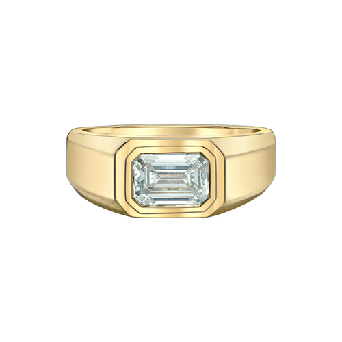 10KT Yellow Gold 2.08ct Emerald Lab Grown Diamond Ring