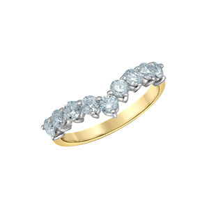 14kt White Gold 1ct Total Weight Brilliant Round Lab Grown Diamond Band