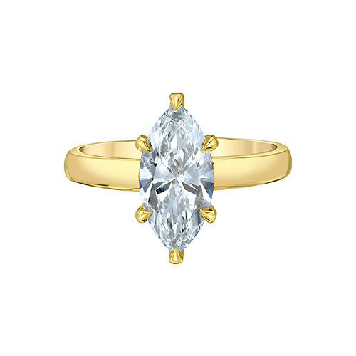 14KT Yellow Gold 2.09ct Marquise with Hidden Halo Lab Grown Diamond Ring