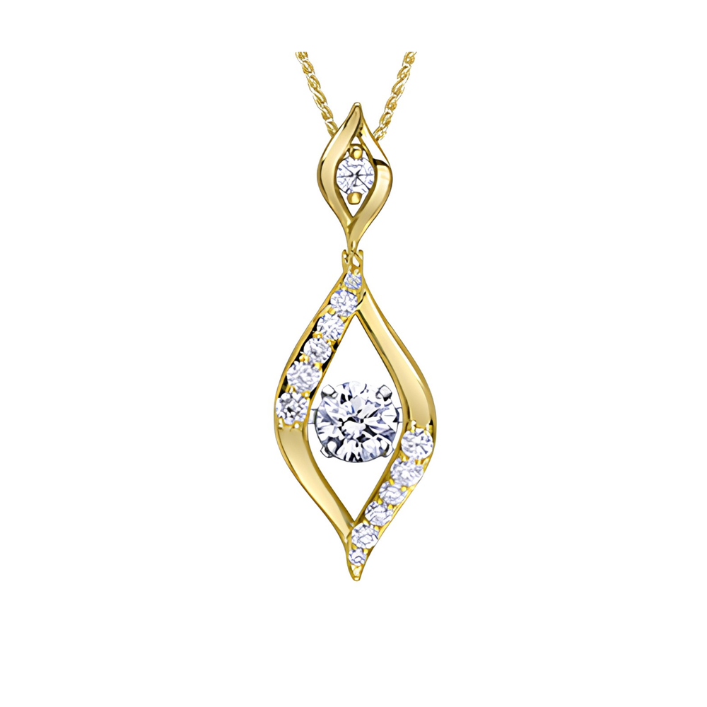14kt Yellow Gold 1.74tw Round Brilliant Lab Grown Diamond Pendant