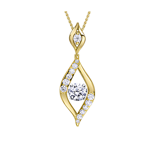 14kt Yellow Gold 1.74tw Round Brilliant Lab Grown Diamond Pendant