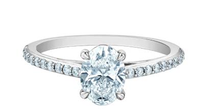14kt White Gold Lab Grown Diamond Ring