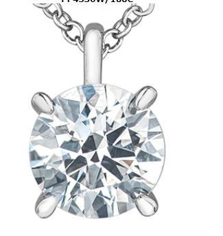 14kt White Gold Lab Grown Diamond Pendant