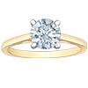 14kt Yellow Gold Lab Grown 1ct Round Diamond Ring