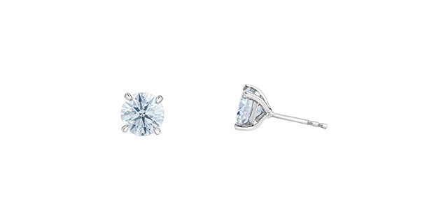 14kt White Gold Lab Grown Diamond Earrings