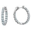 10kt White Gold 2.00ctw Lab Grown Diamond Hoop Earrings