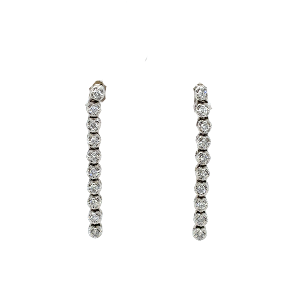 10kt White Gold .25ct Diamond Strand Earring