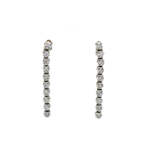 10kt White Gold .25ct Diamond Strand Earring