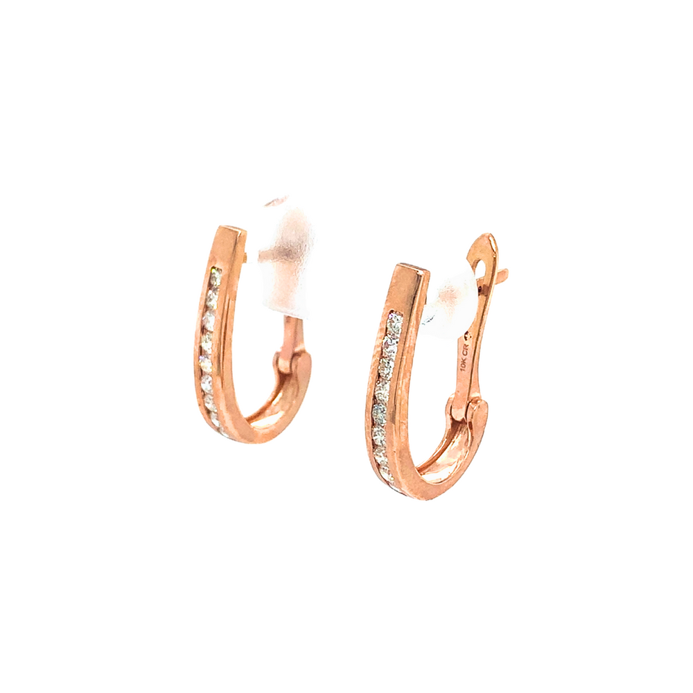 10kt Rose Gold Diamond Earrings