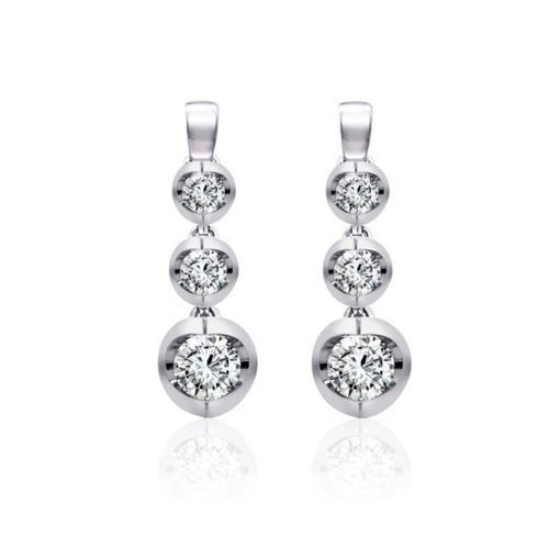 Sterling Silver .20TW Lab Grown Round Brilliant Stud Earrings