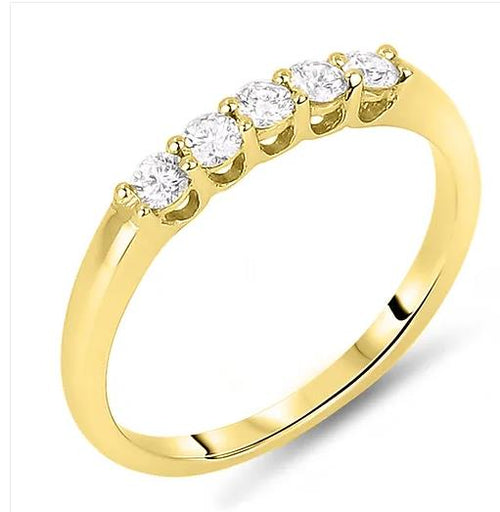 10KY 5 Stone Canadian Diamond Ring