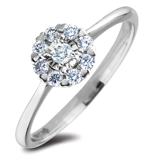 10KW .22tw Canadian Diamond Halo Ring