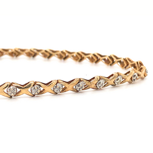 10KT Yellow Gold Natural Diamond .30TW Bracelet