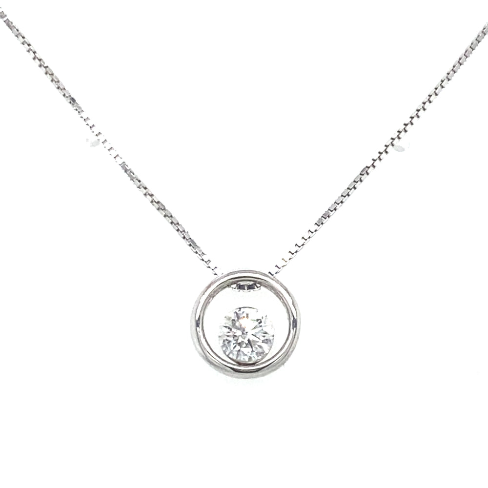 14kt White Gold .33ct Canadian Diamond Pendant