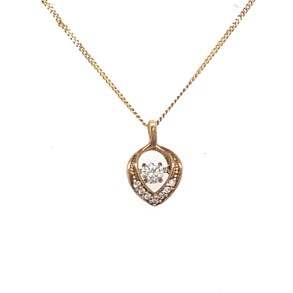 10kt Yellow Gold .91 + .02ct Canadian Diamond Pendant