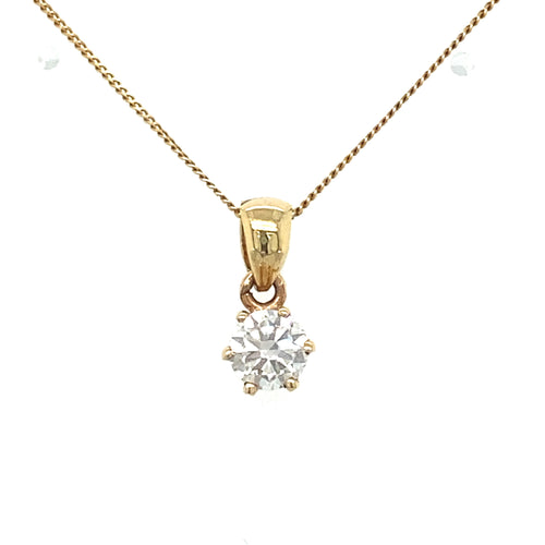 14kt Yellow Gold .30ct Canadian Diamond Pendant