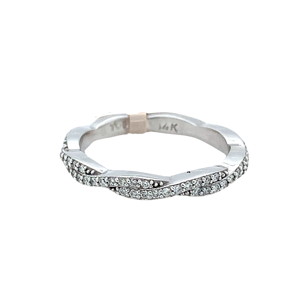 14kt White Gold 0.30tw Diamond Band