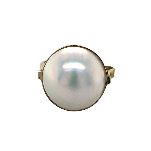 10K Yellow Gold Mabe Pearl Ring