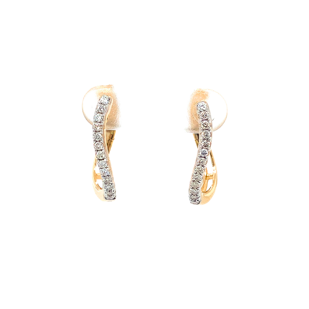 10kt Yellow Gold Diamond Earrings