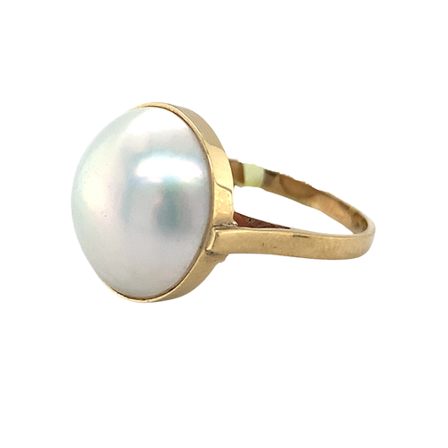 10K Yellow Gold Mabe Pearl Ring