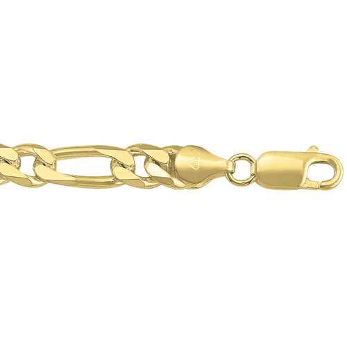 10kt Yellow Gold 8.5" 8mm Figaro Bracelet