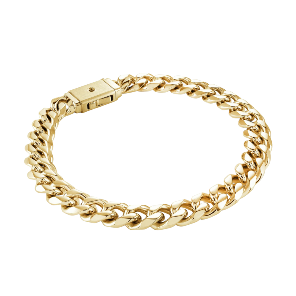 Italgem Stainless Steel Gold Plated Curb Bracelet