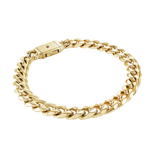 Italgem Stainless Steel Gold Plated Curb Bracelet