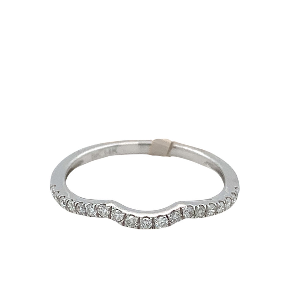 14kt White Gold .20tw Diamond Band