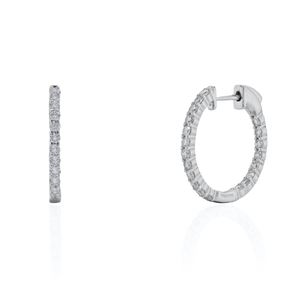 Sterling Silver 1.5ct TW Lab Grown Diamond Hoops - Special Price