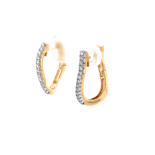 10kt Yellow Gold Diamond Earrings