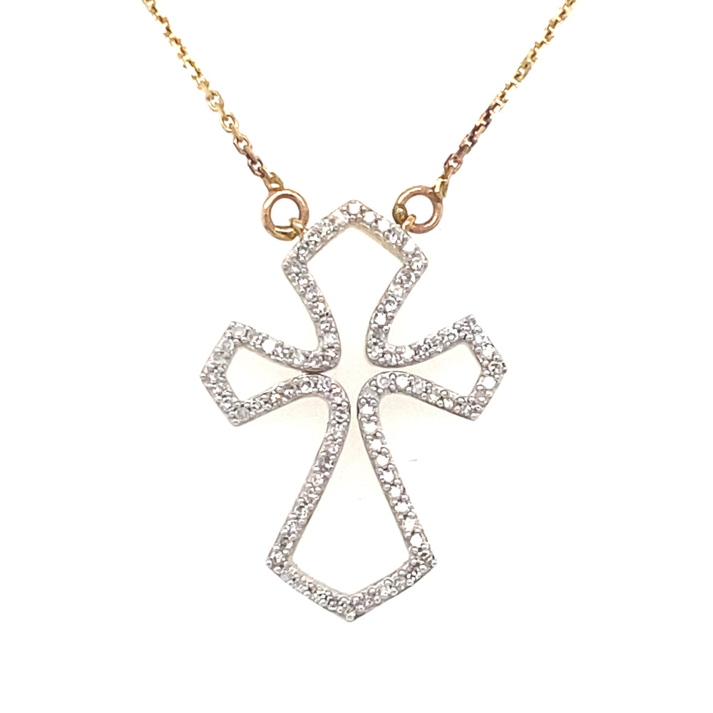 10kt Yellow Gold .25ct Diamond Cross Pendant