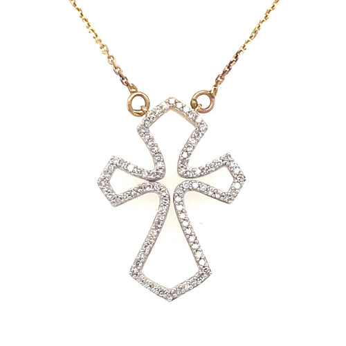 10kt Yellow Gold .25ct Diamond Cross Pendant