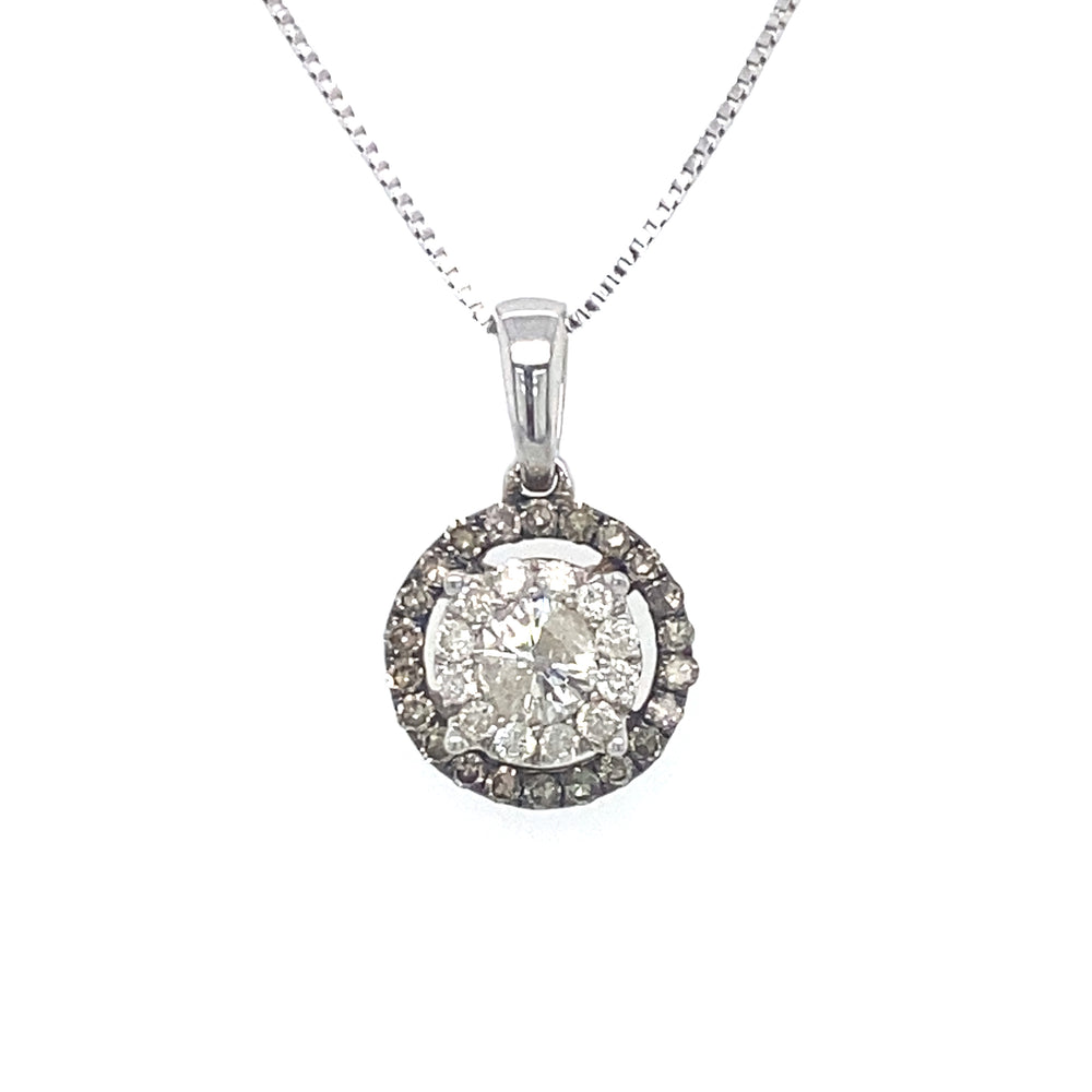 10kt White Gold .49ct Diamond Pendant