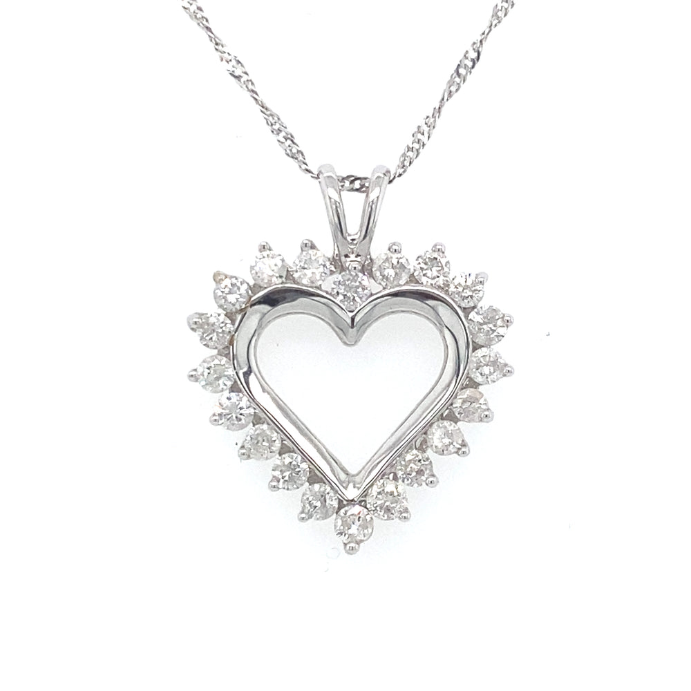 10kt White Gold 1.00ct Diamond Pendant