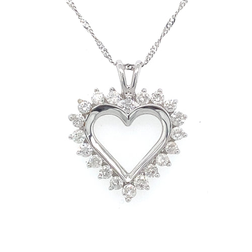 10kt White Gold 1.00ct Diamond Pendant