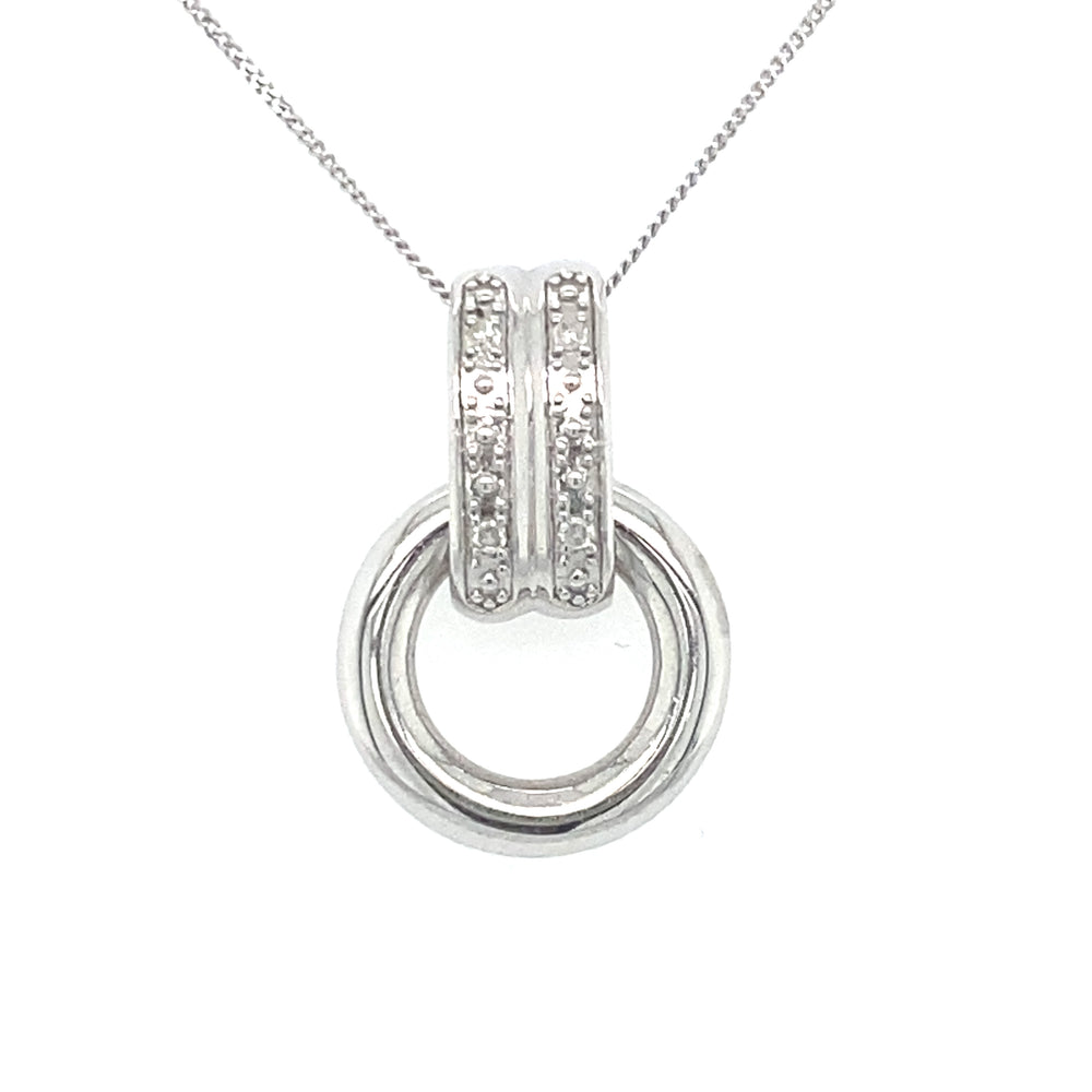 10kt White Gold 0.26ct Diamond Pendant