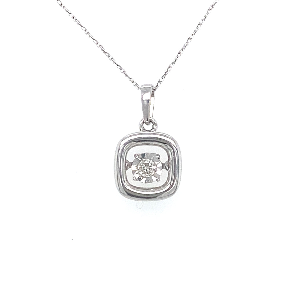 10kt White Gold 0.04ct Diamond Pendant
